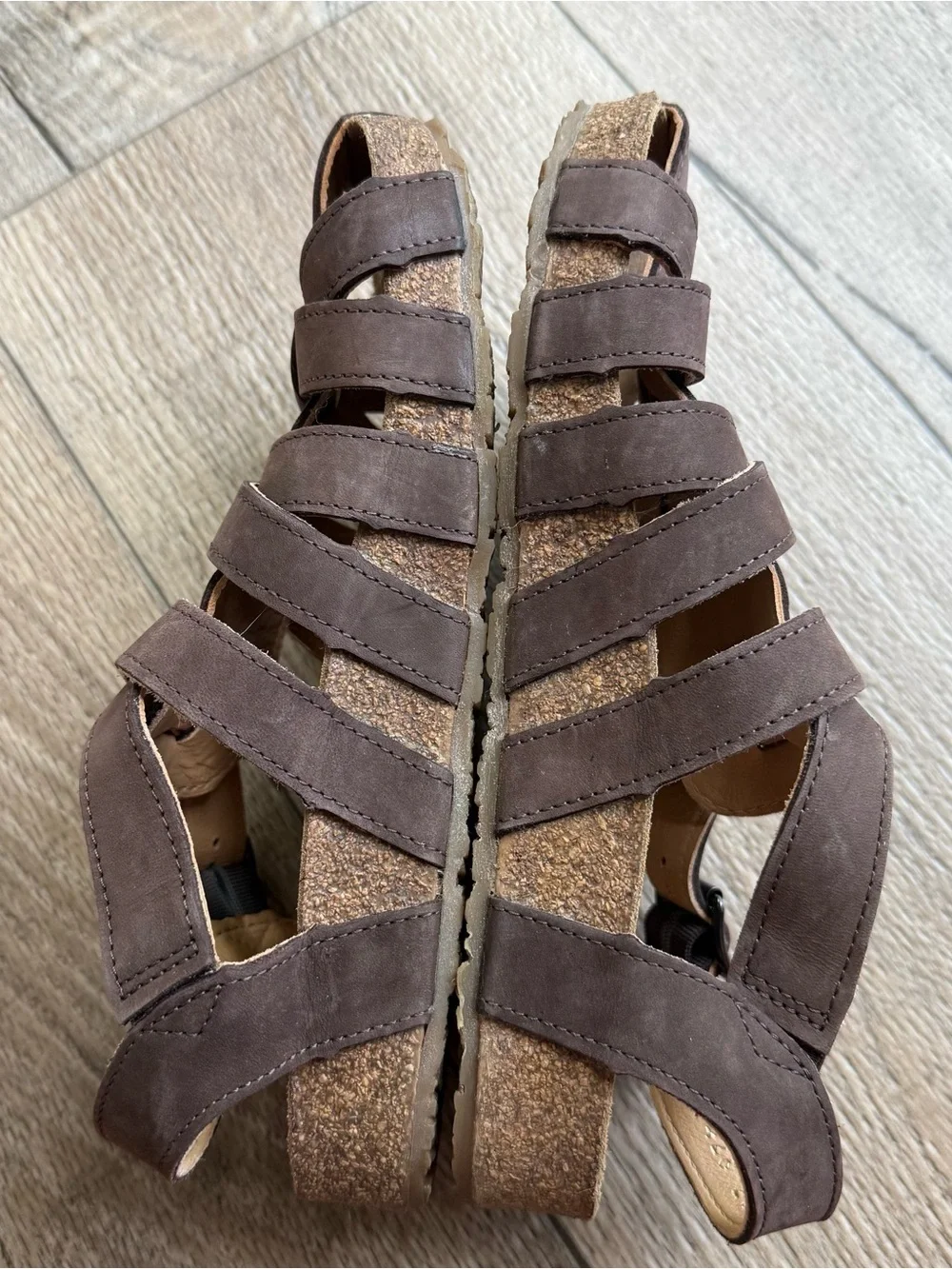 Haflinger Bio Paula fisherman Jesus sandals Women's size 37 US 6 brown